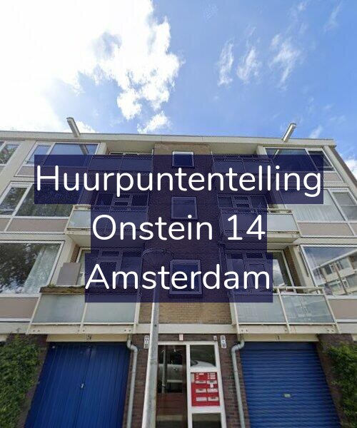 Foto gevel Huurpuntentelling voor Onstein 14, Amsterdam