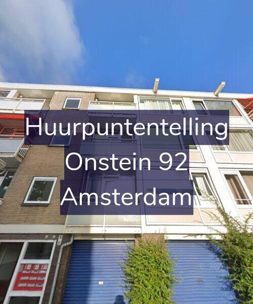 Foto gevel Huurpuntentelling voor Onstein 92, Amsterdam