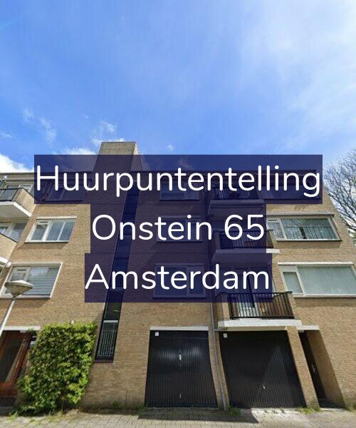 Foto gevel Huurpuntentelling voor Onstein 65, Amsterdam