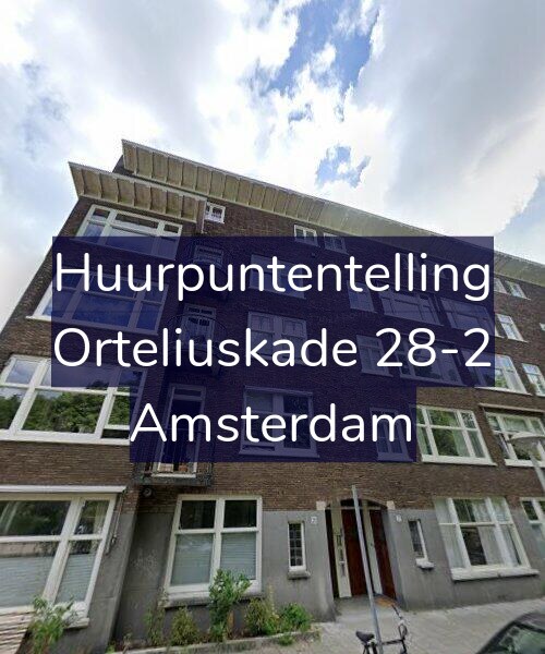 Foto gevel Huurpuntentelling voor Orteliuskade 28-2, Amsterdam