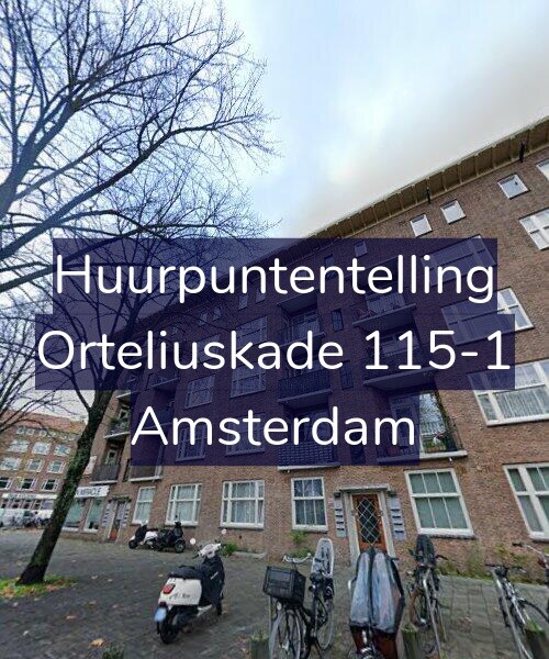 Foto gevel Huurpuntentelling voor Orteliuskade 115-1, Amsterdam