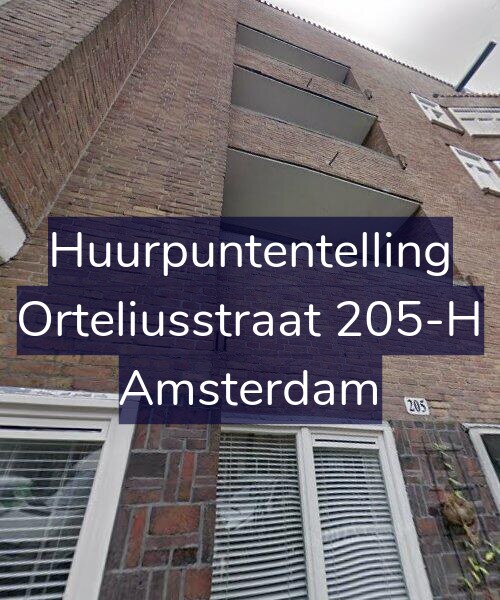 Foto gevel Huurpuntentelling voor Orteliusstraat 205-H, Amsterdam