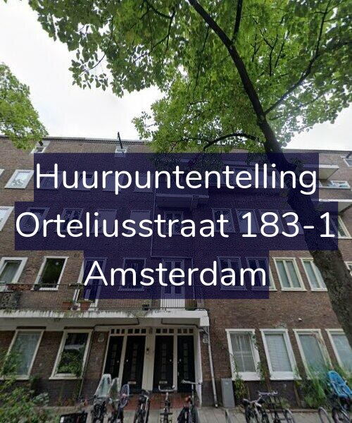 Foto gevel Huurpuntentelling voor Orteliusstraat 183-1, Amsterdam