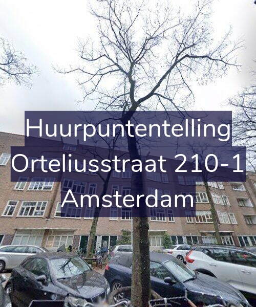 Foto gevel Huurpuntentelling voor Orteliusstraat 210-1, Amsterdam