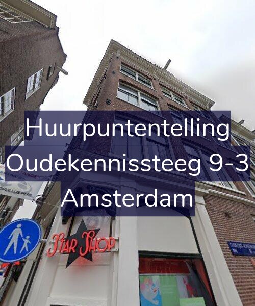 Foto gevel Huurpuntentelling voor Oudekennissteeg 9-3, Amsterdam