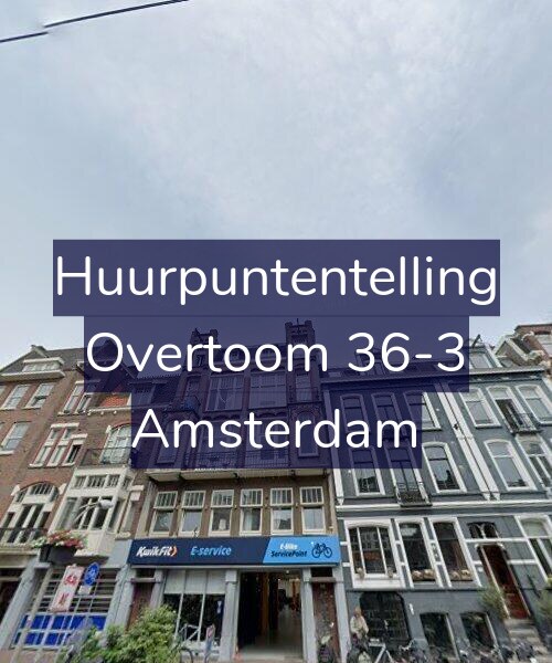Foto gevel Huurpuntentelling voor Overtoom 36-3, Amsterdam