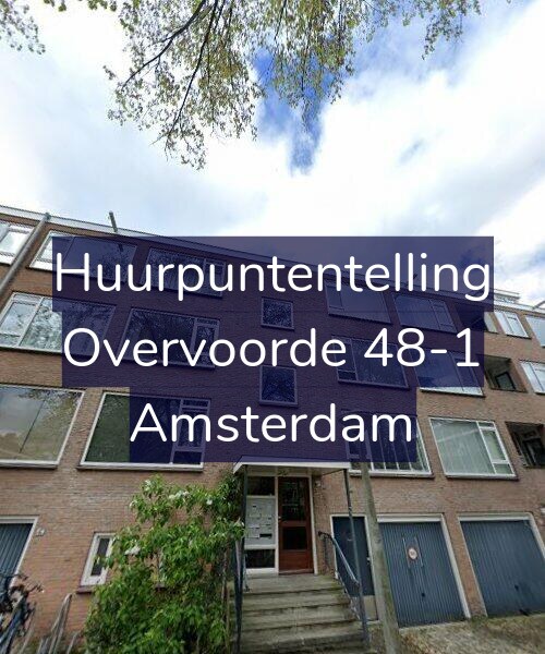 Foto gevel Huurpuntentelling voor Overvoorde 48-1, Amsterdam