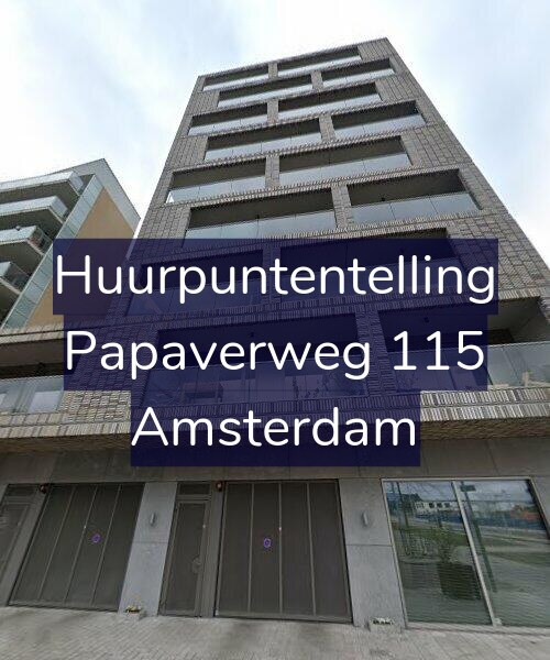 Foto gevel Huurpuntentelling voor Papaverweg 115, Amsterdam