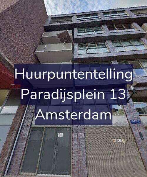 Foto gevel Huurpuntentelling voor Paradijsplein 13, Amsterdam