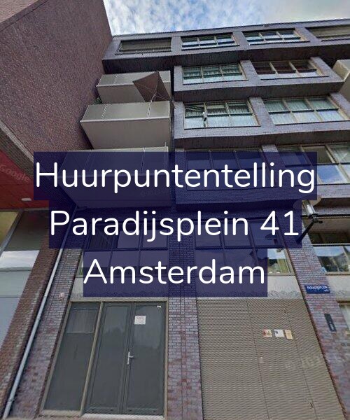 Foto gevel Huurpuntentelling voor Paradijsplein 41, Amsterdam