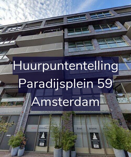 Foto gevel Huurpuntentelling voor Paradijsplein 59, Amsterdam