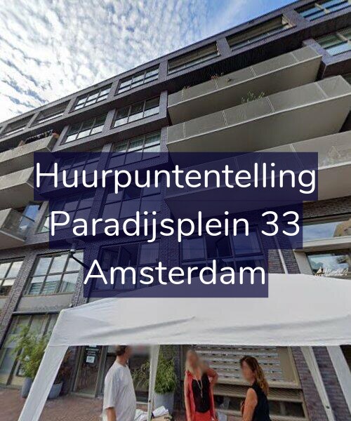 Foto gevel Huurpuntentelling voor Paradijsplein 33, Amsterdam