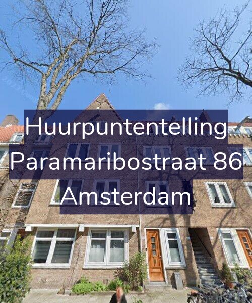 Foto gevel Huurpuntentelling voor Paramaribostraat 86, Amsterdam