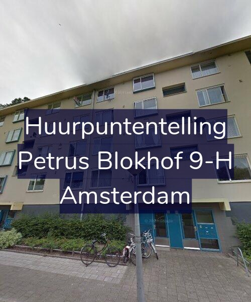 Foto gevel Huurpuntentelling voor Petrus Blokhof 9-H, Amsterdam