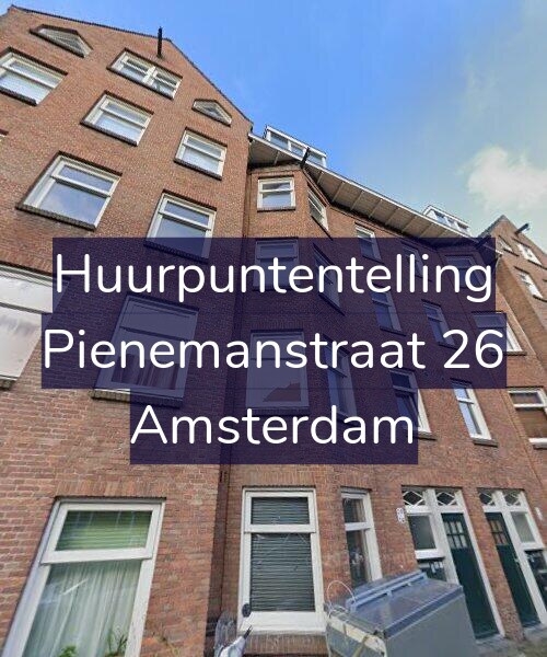 Foto gevel Huurpuntentelling voor Pienemanstraat 26, Amsterdam