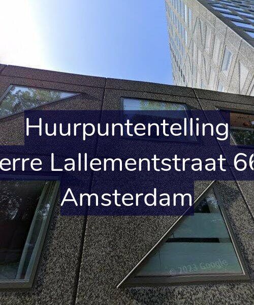 Foto gevel Huurpuntentelling voor Pierre Lallementstraat 660, Amsterdam