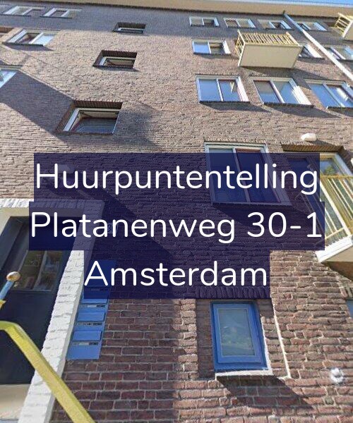 Foto gevel Huurpuntentelling voor Platanenweg 30-1, Amsterdam