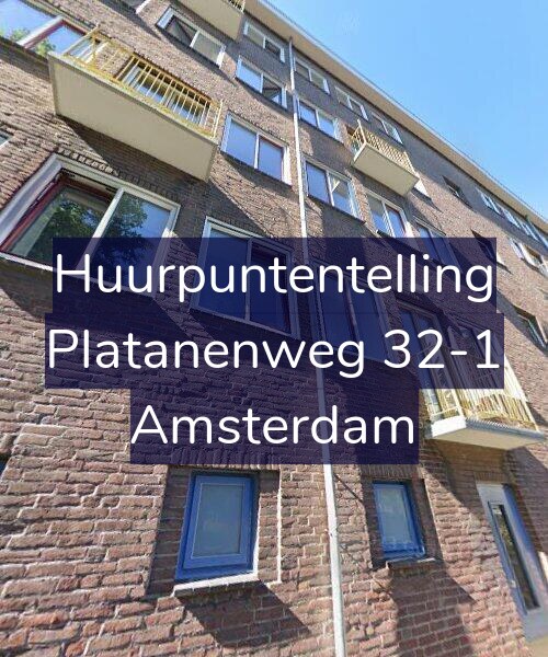 Foto gevel Huurpuntentelling voor Platanenweg 32-1, Amsterdam