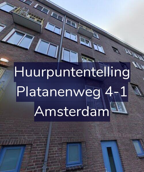 Foto gevel Huurpuntentelling voor Platanenweg 4-1, Amsterdam