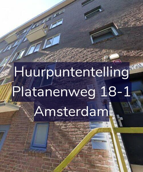 Foto gevel Huurpuntentelling voor Platanenweg 18-1, Amsterdam