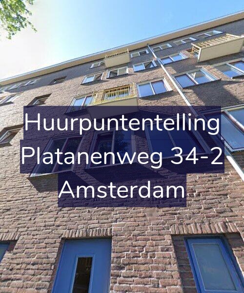 Foto gevel Huurpuntentelling voor Platanenweg 34-2, Amsterdam