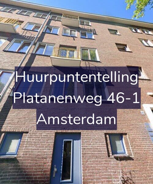 Foto gevel Huurpuntentelling voor Platanenweg 46-1, Amsterdam