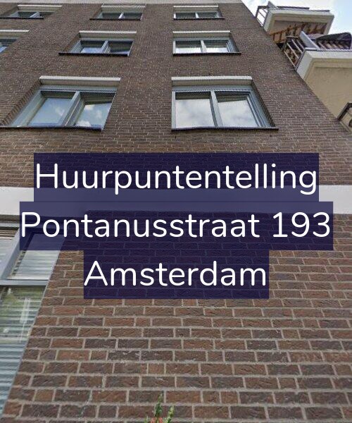 Foto gevel Huurpuntentelling voor Pontanusstraat 193, Amsterdam