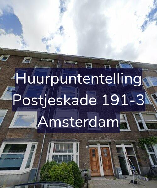 Foto gevel Huurpuntentelling voor Postjeskade 191-3, Amsterdam