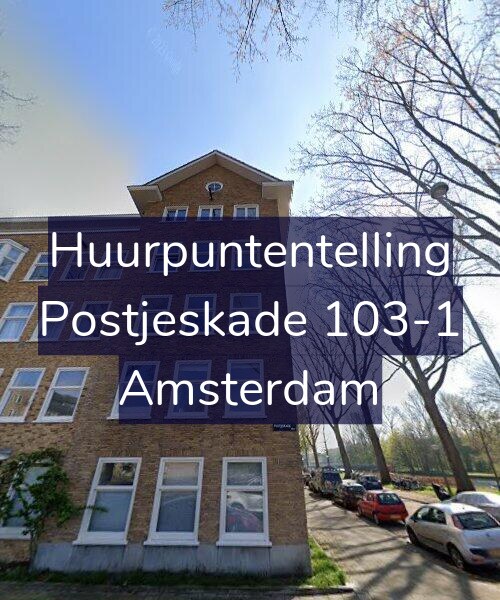 Foto gevel Huurpuntentelling voor Postjeskade 103-1, Amsterdam