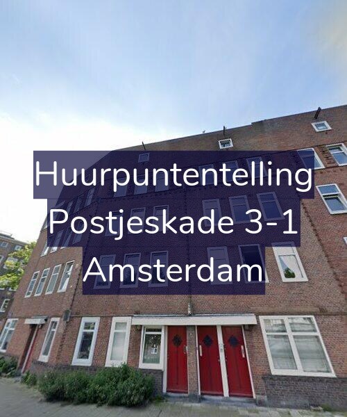 Foto gevel Huurpuntentelling voor Postjeskade 3-1, Amsterdam