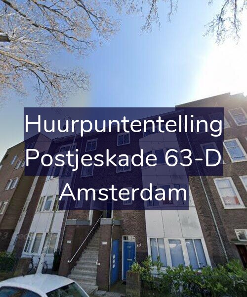 Foto gevel Huurpuntentelling voor Postjeskade 63-D, Amsterdam