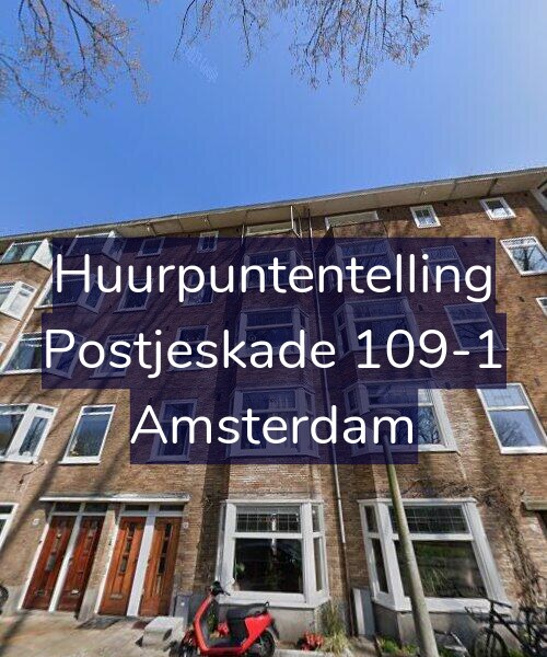 Foto gevel Huurpuntentelling voor Postjeskade 109-1, Amsterdam