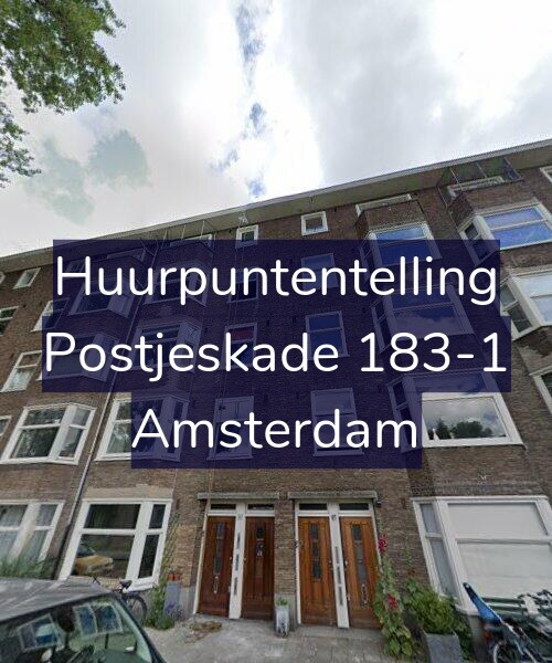 Foto gevel Huurpuntentelling voor Postjeskade 183-1, Amsterdam