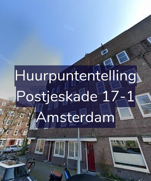 Foto gevel Huurpuntentelling voor Postjeskade 17-1, Amsterdam