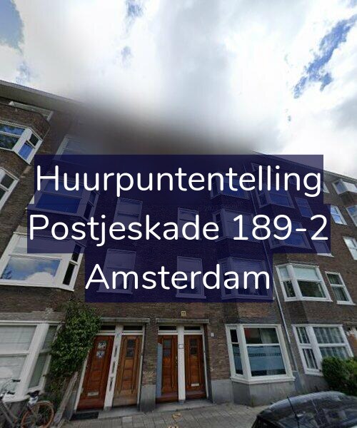 Foto gevel Huurpuntentelling voor Postjeskade 189-2, Amsterdam