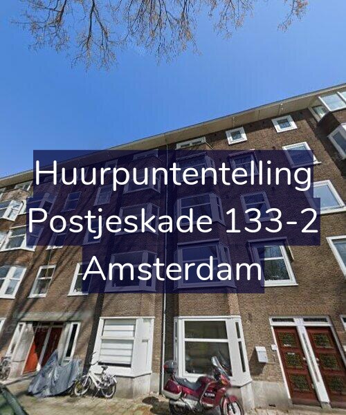 Foto gevel Huurpuntentelling voor Postjeskade 133-2, Amsterdam