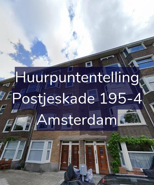 Foto gevel Huurpuntentelling voor Postjeskade 195-4, Amsterdam