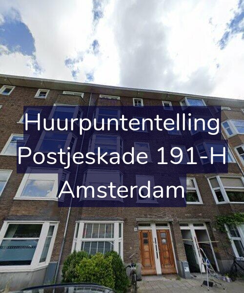 Foto gevel Huurpuntentelling voor Postjeskade 191-H, Amsterdam