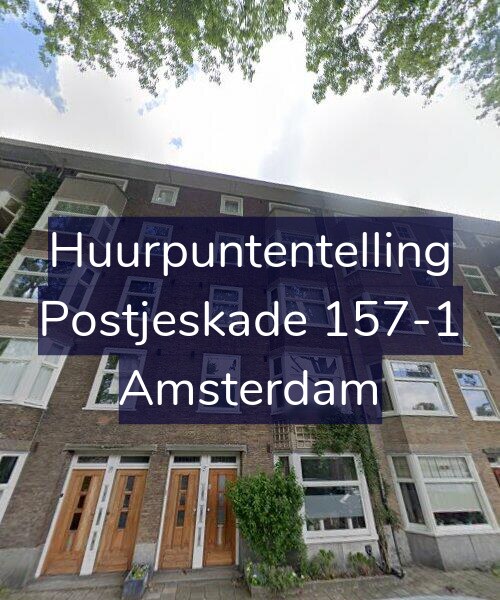 Foto gevel Huurpuntentelling voor Postjeskade 157-1, Amsterdam