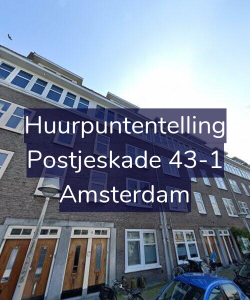Foto gevel Huurpuntentelling voor Postjeskade 43-1, Amsterdam