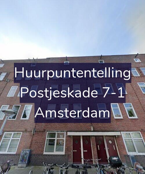Foto gevel Huurpuntentelling voor Postjeskade 7-1, Amsterdam