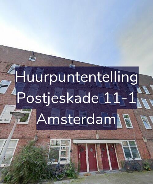 Foto gevel Huurpuntentelling voor Postjeskade 11-1, Amsterdam