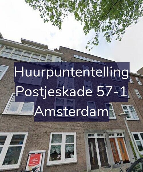 Foto gevel Huurpuntentelling voor Postjeskade 57-1, Amsterdam