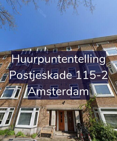 Foto gevel Huurpuntentelling voor Postjeskade 115-2, Amsterdam