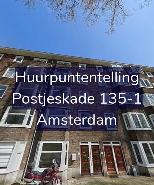 Foto gevel Huurpuntentelling voor Postjeskade 135-1, Amsterdam