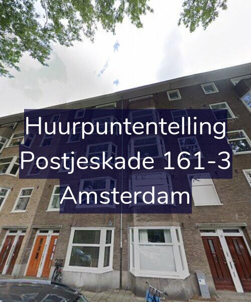 Foto gevel Huurpuntentelling voor Postjeskade 161-3, Amsterdam