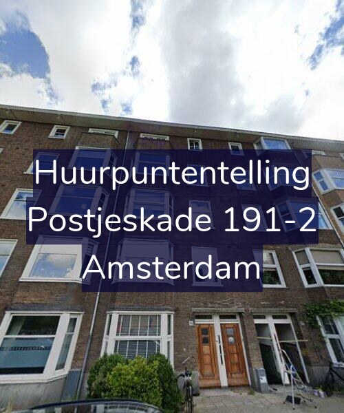 Foto gevel Huurpuntentelling voor Postjeskade 191-2, Amsterdam