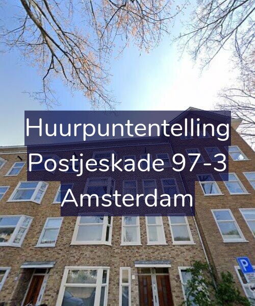 Foto gevel Huurpuntentelling voor Postjeskade 97-3, Amsterdam