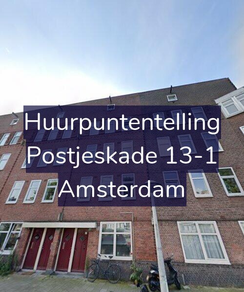 Foto gevel Huurpuntentelling voor Postjeskade 13-1, Amsterdam