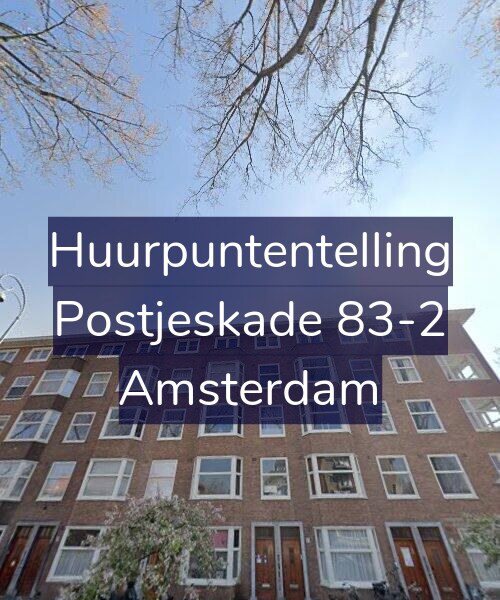 Foto gevel Huurpuntentelling voor Postjeskade 83-2, Amsterdam